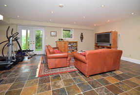 Lower Level Rec Room - Country homes for sale and luxury real estate including horse farms and property in the Caledon and King City areas near Toronto